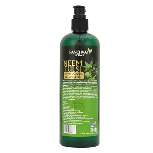 Panchvati Herbals Neem Tulsi Hair Shampoo Helps Maintain A Perfect Balance Between Healthy Growth Of The Hair Control Hair Fall 450 Ml - Image 3