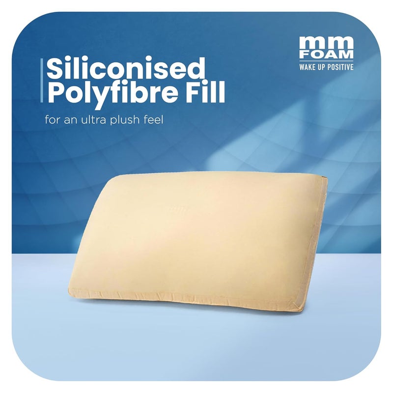 MM FOAM Softouch Pillow 100 LatexPolyfibre Hybrid Great for Cuddling 2575 x 1525 x 6 inches - Image 3