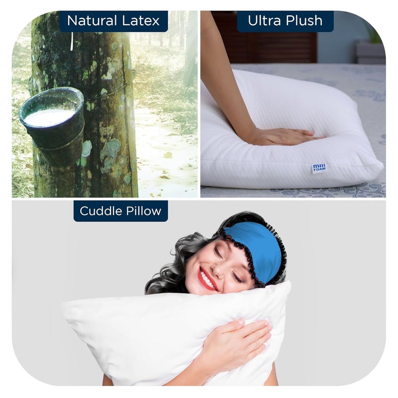 MM FOAM Softouch Pillow 100 LatexPolyfibre Hybrid Great for Cuddling 2575 x 1525 x 6 inches - Image 4