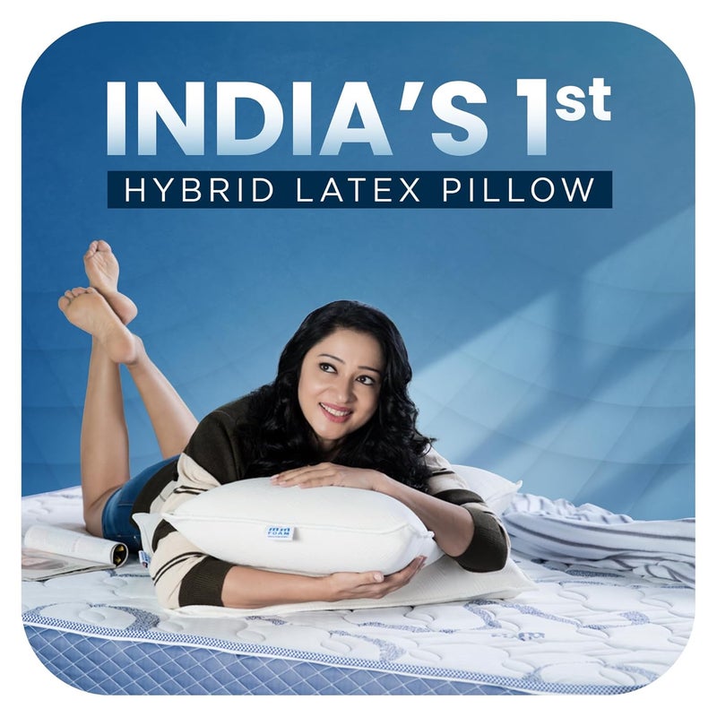 MM FOAM Softouch Pillow 100 LatexPolyfibre Hybrid Great for Cuddling 2575 x 1525 x 6 inches - Image 2