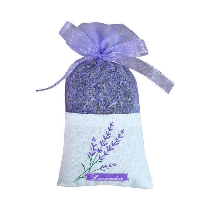 50PCS LAVENDER SACHET BAGS EMPTY PURPLE GAUZE RIBBONS COTTONRAMIE SACKS LIGHT PURPLE