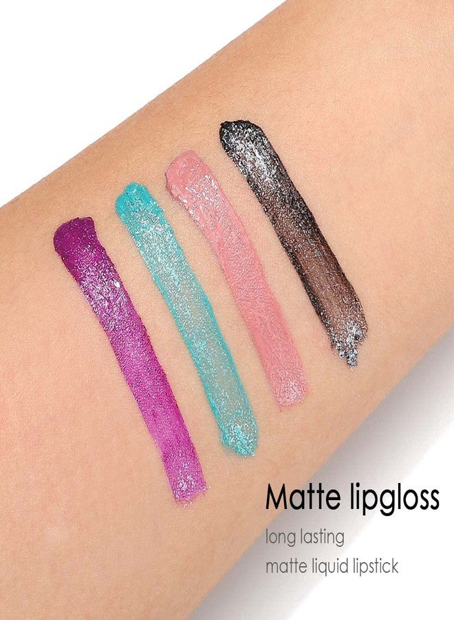 كيلشي أحمر شفاه سائل لامع من كيلشاي، أحمر شفاه مطفي، ملمع شفاه لامع، صبغة عالية، ملمع شفاه للحفلات، مكياج شفاه للنساء والفتيات، عبوة من قطعة واحدة (أسود) - Image 3