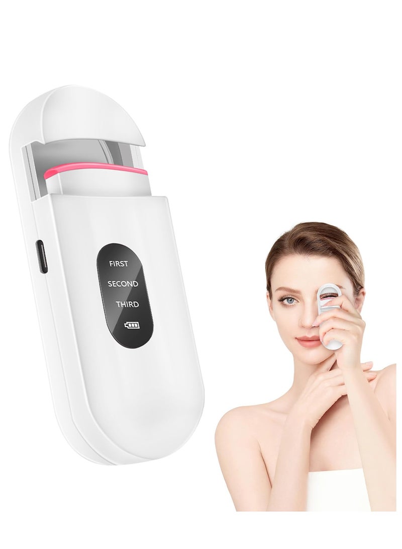 SYOSI Heated Lash Curler, 2023 New Version Electric Eyelash Curler, Rechargeable Professional 3 Heating Modes & Battery Life Display, for Women Stunning Lashes in Minutes, Heated Lash Curler Mini Portable - Image 1