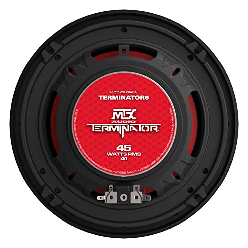 MTX Terminator6 45 Watt RMS 2 Way Polypropylene Coaxial Car Speakers - Image 4