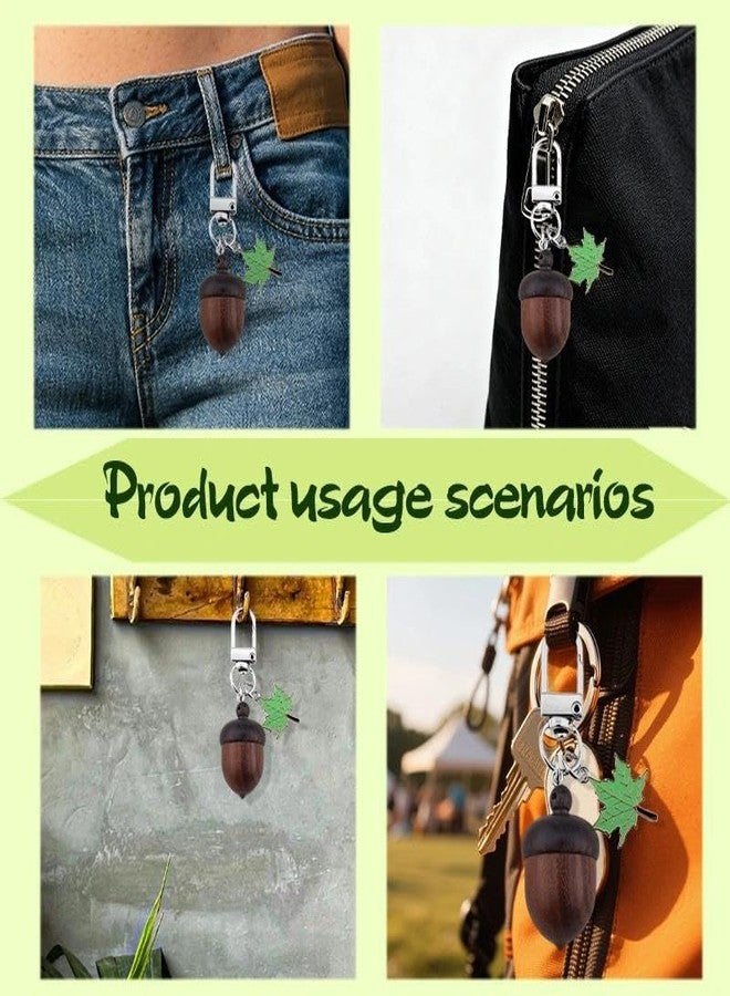 yaozeio Pill Holder Keychain for Women Men Mini Acorn Key Chain Pill Organizer Key Ring for Grandma Grandpa Medicine Container Accessories for Mom Dad Pills Holder Keyring Plant Bag Decorations - Image 4