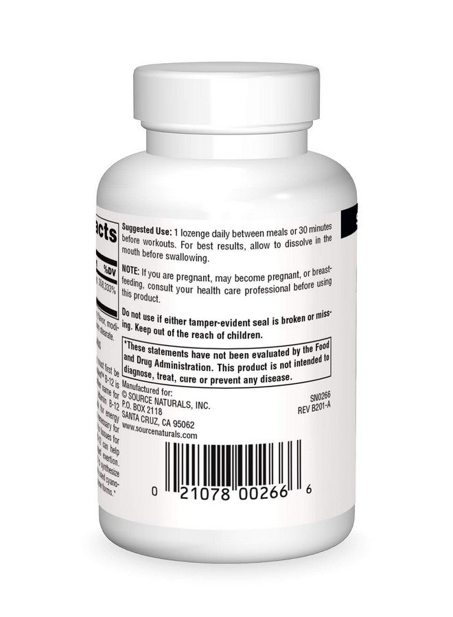 Source Naturals Dibencozide - Coenzymated B-12 Athletic Series, Quick Dissolving Dietary Supplement - 120 Lozenges - Image 2
