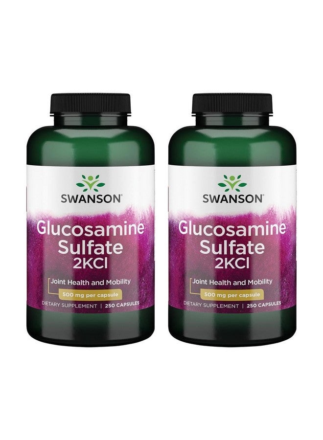 Swanson Glucosamine Sulfate 2Kcl 500 Milligrams 250 Capsules (2 Pack)