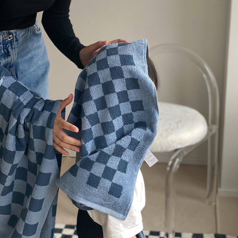 Jin Xin Hot-Selling Cotton Jacquard Beach Towel - Plaid Series, Soft and Absorbent for Home Use - Image 4