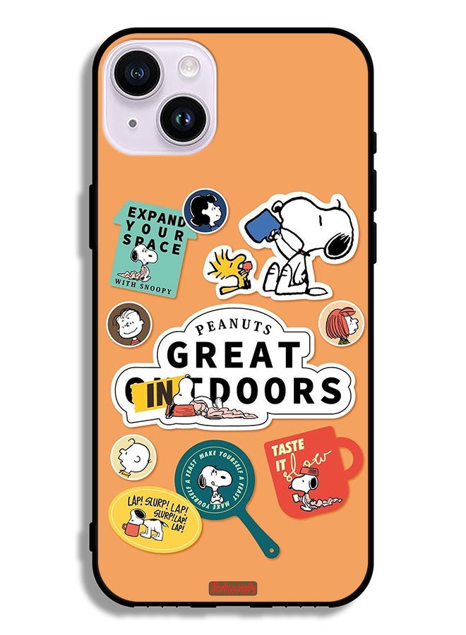 Tolwak Apple iPhone 14 Protective Case Peanuts Stickers - Image 2