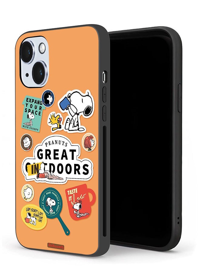 Tolwak Apple iPhone 14 Protective Case Peanuts Stickers - Image 1