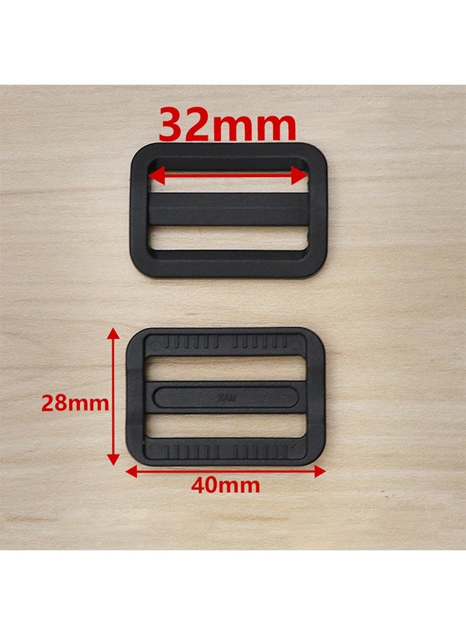 12 Pack Plastic Buckles for Straps Tri-Glide Slide, Plastic Slide Clip Heavy Duty Adjustable Webbing Tri-glides Slider Buckle for Backpack Straps Dog Collar Harness - Image 2