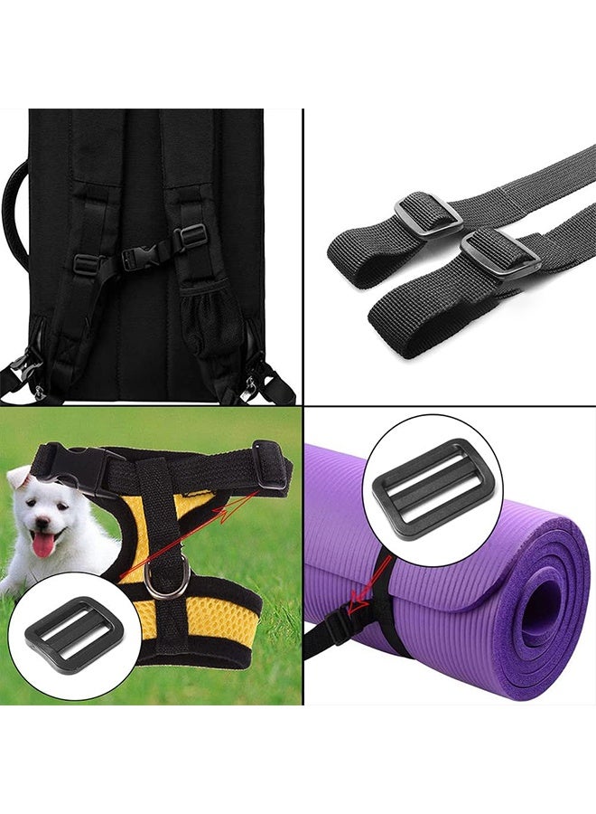 12 Pack Plastic Buckles for Straps Tri-Glide Slide, Plastic Slide Clip Heavy Duty Adjustable Webbing Tri-glides Slider Buckle for Backpack Straps Dog Collar Harness - Image 4