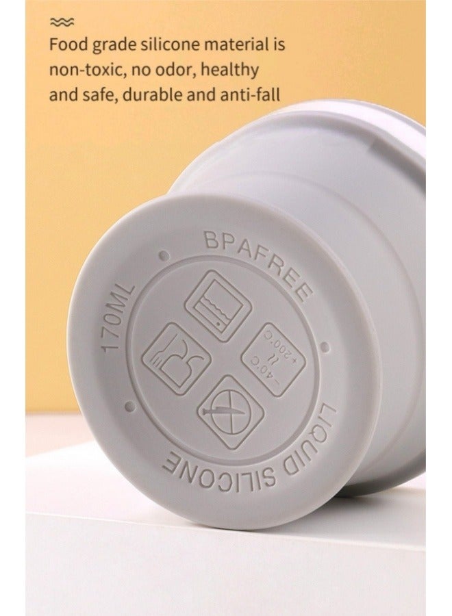 Food Grade Silicone Folding Cup Outdoor Business Trip Portable Mouthwash Cup Water Cup Green - Image 5