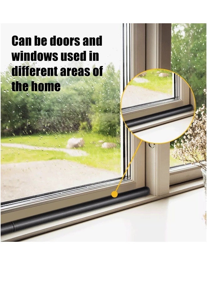 شريط عزل أسفل الباب عازل للصوت بطول 95 سم، شريط حماية أسفل الباب، شريط مانع للتسرب، شريط مانع للتسرب مصنوع من إسفنج EVA، شريط مرن لمانع التسرب، شريط حماية من الطقس، حاجز للباب من الرياح والغبار، مانع تسرب الباب - Image 5