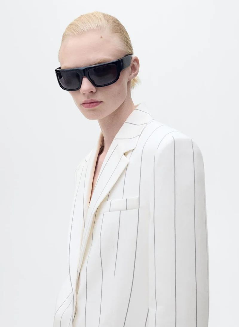 MANGO Pinstripe Suit Jacket