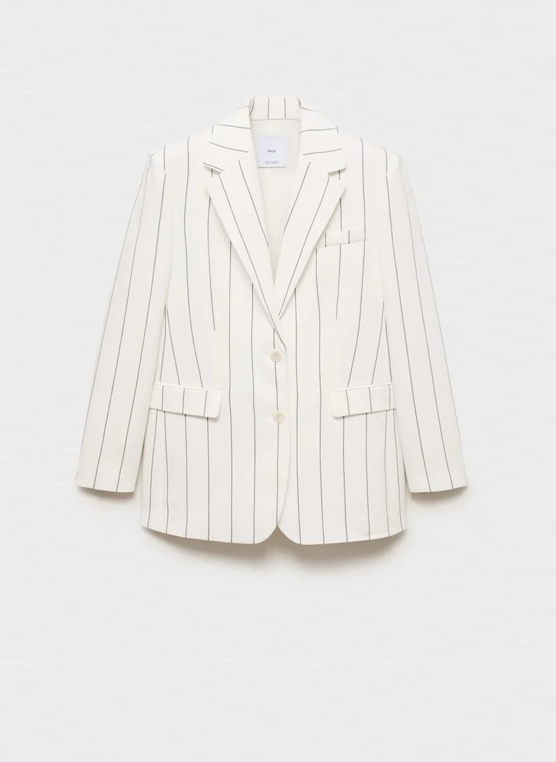 MANGO Pinstripe Suit Jacket