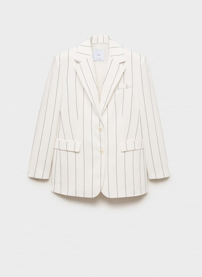 MANGO - Pinstripe Suit Jacket - Image 1