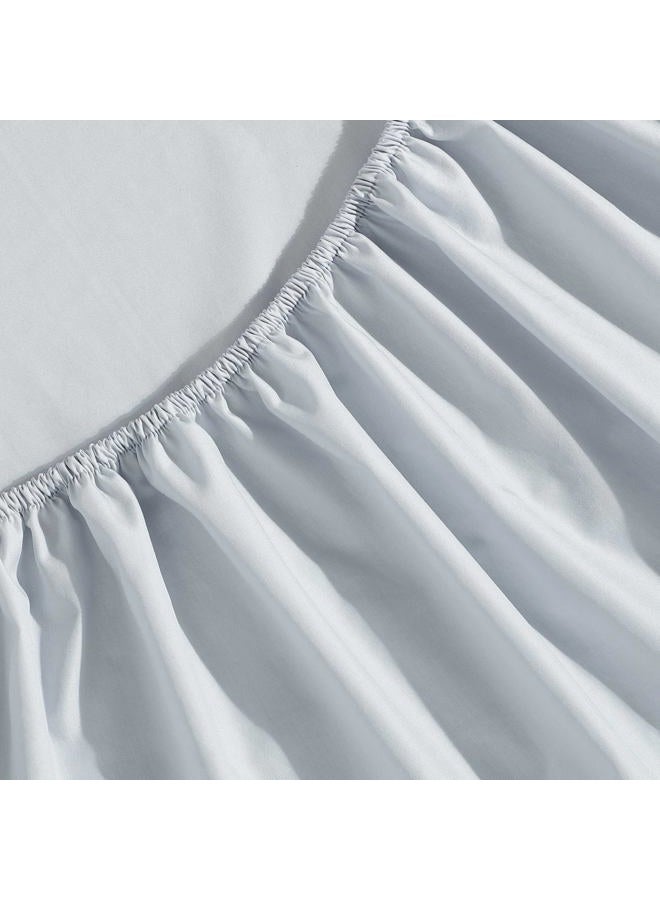 Vera Wang – King Sheet Set, 100% Egyptian Cotton Percale Bed Sheets with a Smooth & Crisp Feel, Deep Pockets, Bedding with Matching Fitted Sheet & Pillowcases (Blue) - Image 3