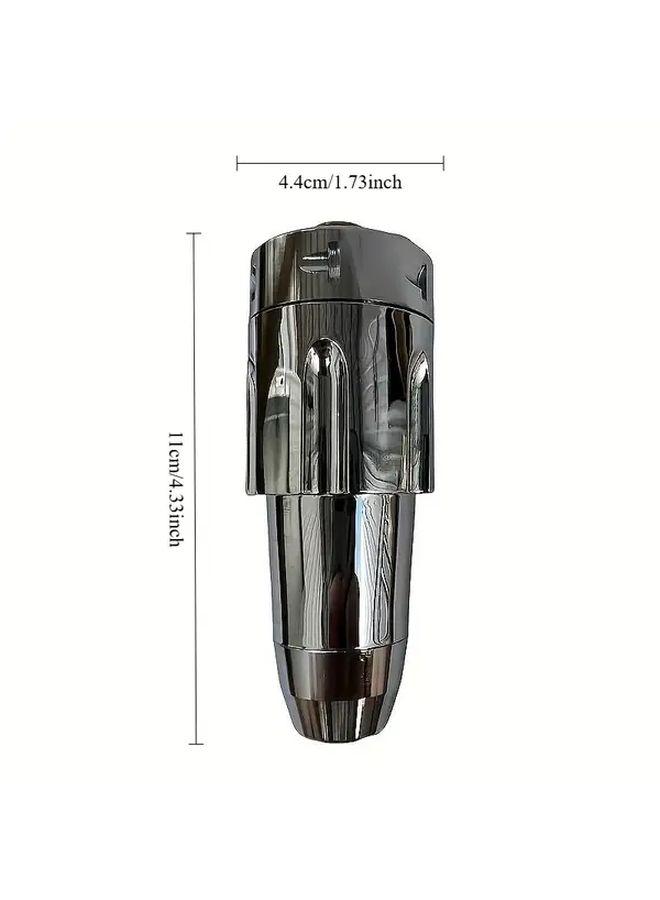 Silvery Car Shift Knob Universal Erg Design For Manual Automatic Transmissions - Image 1