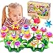 FUNZBO 99pcs Flower Garden Building Toys Set Spring Toys for 3 4 5 6 7 8 9 Years Old Girls STEM Montessori Educational Toys for Toddlers KidsSorting Stacking Toy for Birthday Gifts - Image 2