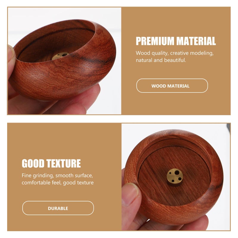 Solid Rosewood Incense Burner Stick Holder Tray for Home Fragrance and Meditation - Image 4