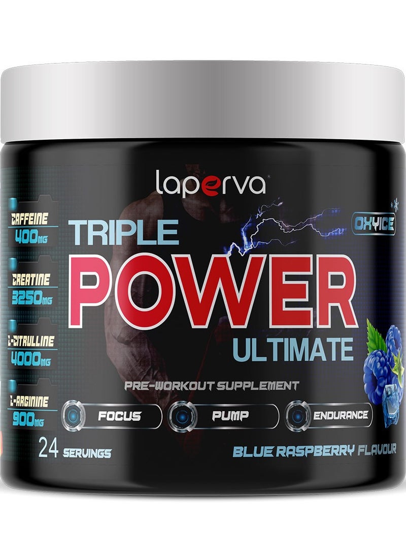 Laperva Triple Power Ultimate OXYICE, Blue Raspberry, 24  Servings Boosts Oxygen Levels in Muscles 