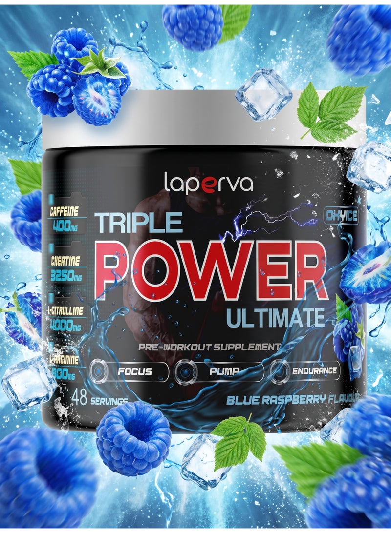Laperva Triple Power Ultimate OXYICE, Blue Raspberry, 48 Servings Boosts Oxygen Levels in Muscles - Image 5