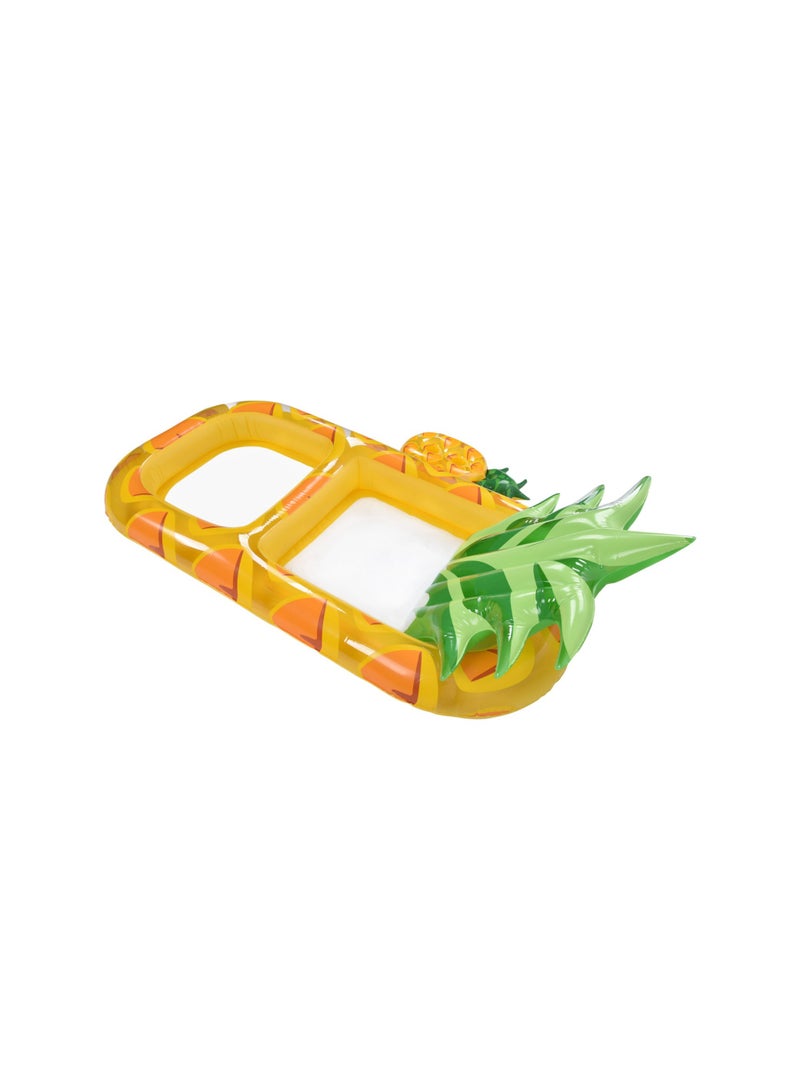 Velaurs Pineapple Shaped Inflatable Swimming Pool Floating Lounge Chair, Large Water Lounge Chair With Cup Holder - Image 3