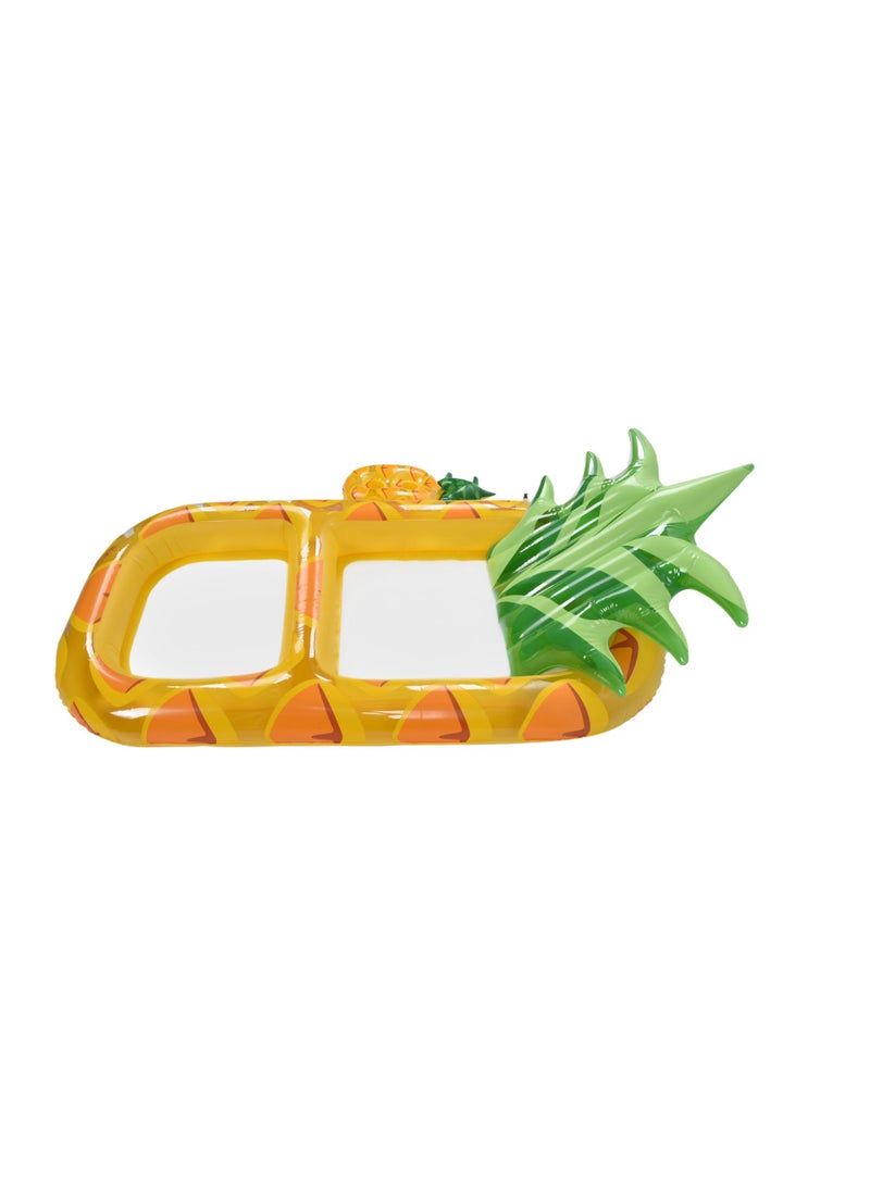 Velaurs Pineapple Shaped Inflatable Swimming Pool Floating Lounge Chair, Large Water Lounge Chair With Cup Holder - Image 5