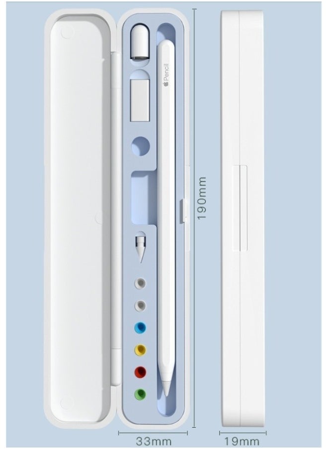 ShebSheb - Carrying Case Compatible with Apple Pencil 2nd Generation and 1st Gen Pencil and Samsung Galaxy S-Pen Series, Pencil case Consists of Hard PC Shell and Soft Silicone Inner - Image 1