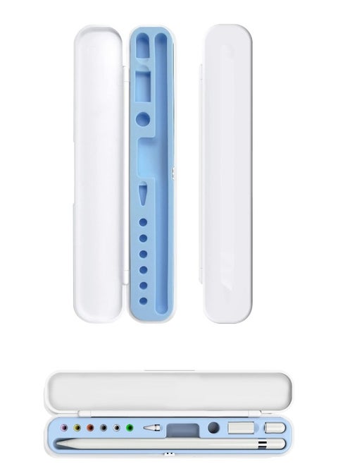 Carrying Case Compatible with Apple Pencil 2nd Generation and 1st Gen Pencil and Samsung Galaxy S-Pen Series, Pencil case Consists of Hard PC Shell and Soft Silicone Inner