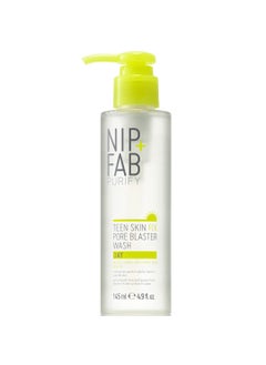 NIP+FAB NipFab Teen Skin Fix Pore Blaster Day Face Wash with Wasabi Extract and Vitamin E Cleansing Micellar Gel Facial Cleanser for Oil Control Refining Minimizing Pores 49 Oz 