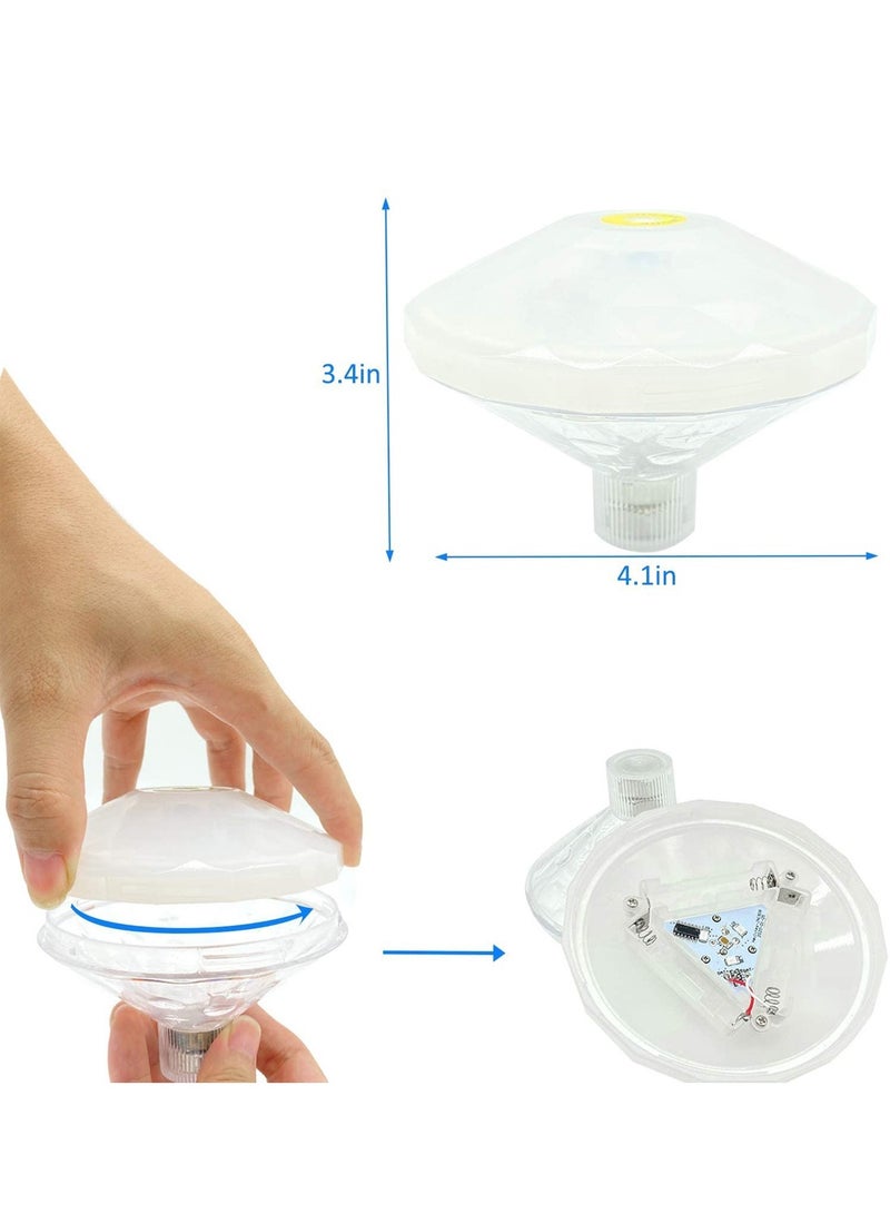 SOLARAE Swimming Pool Light Floating Pool Lights with 7 Modes Ornament Bathtub Pond Décor Underwater Waterproof Lighting Flashing Fountain Accessories Disco Pool Party Decorations, Hot Tub Bath Toys - Image 1