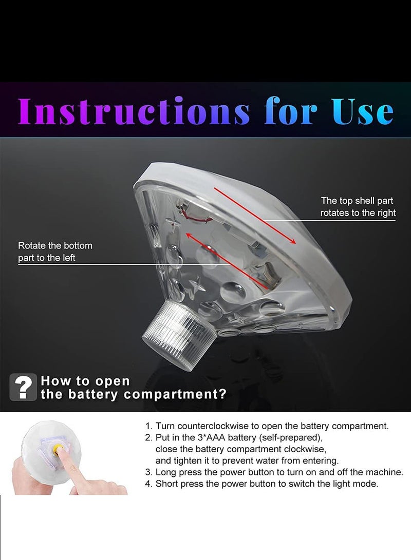 SOLARAE Swimming Pool Light Floating Pool Lights with 7 Modes Ornament Bathtub Pond Décor Underwater Waterproof Lighting Flashing Fountain Accessories Disco Pool Party Decorations, Hot Tub Bath Toys - Image 4