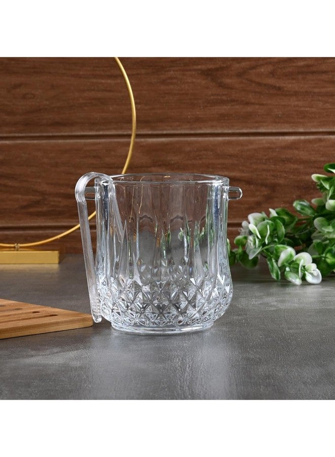 1st Time Ice Bucket with Handle for Bar, Restaurants, Home & Café, Clear, 13.5 x 13.5 x 13.5 CM, 1000 Ml- J13 - Image 1