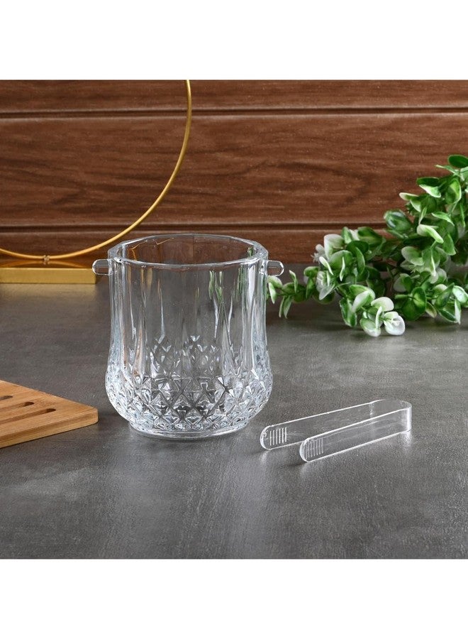 1st Time Ice Bucket with Handle for Bar, Restaurants, Home & Café, Clear, 13.5 x 13.5 x 13.5 CM, 1000 Ml- J13 - Image 2