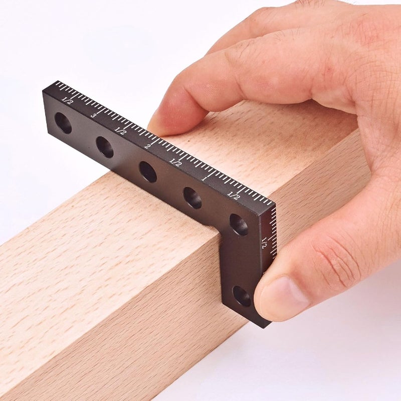 90 Degree Aluminum Alloy Woodworking Square Precision Measuring Tool with Center Finder - Image 5