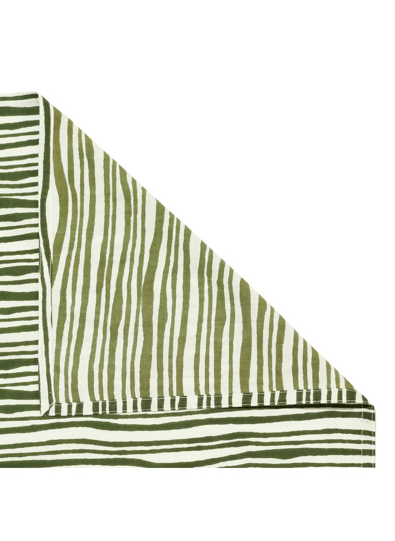 Fabindia Fabindia Bageecha Cotton Printed Bedsheet Set with 2 Pillow Covers Double Bed 2.35M X 2.6M, Beige  - Image 4