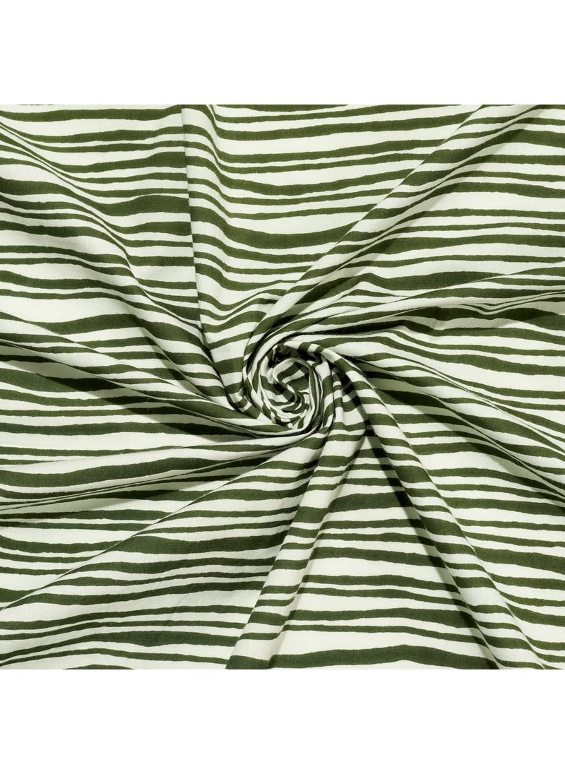Fabindia Fabindia Bageecha Cotton Printed Bedsheet Set with 2 Pillow Covers Double Bed 2.35M X 2.6M, Beige  - Image 3