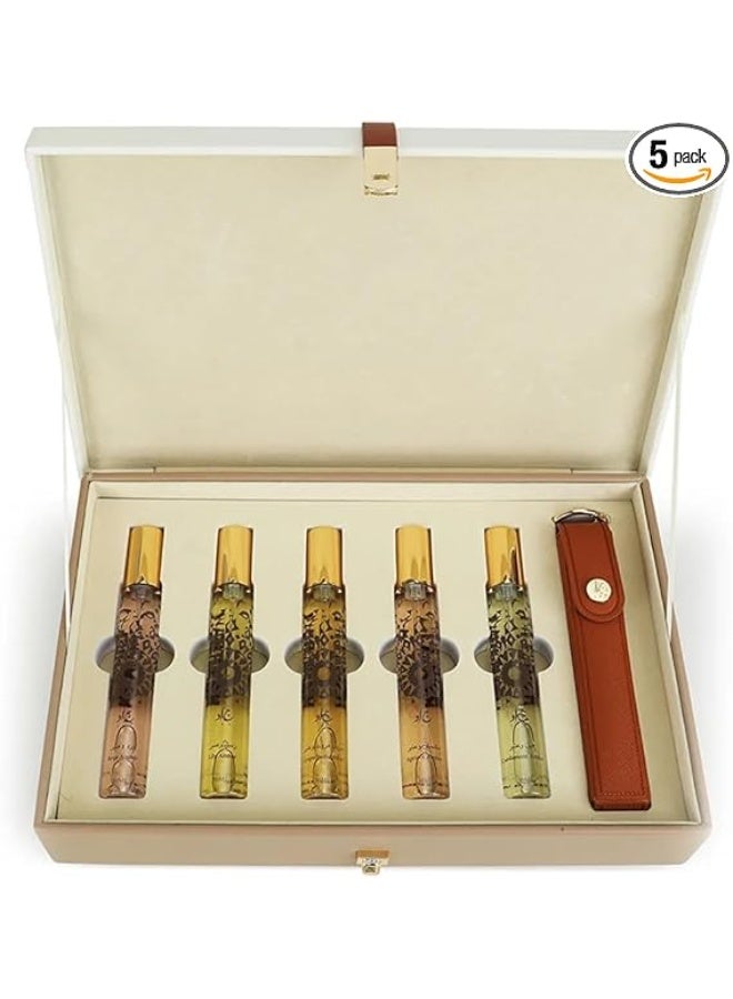 جاد مجموعة هدايا جاد المكونة من 5 قطع، تتضمن علبة جلدية صغيرة وحقيبة - Image 1