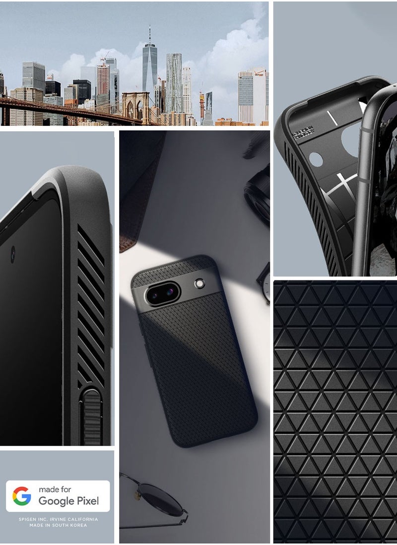 Spigen غطاء حماية Liquid Air لهاتف Google Pixel 8a - أسود غير لامع  - Image 3