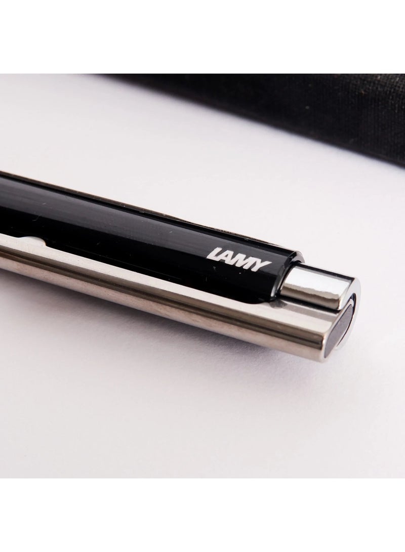 LAMY قلم حبر جاف م+ ذو رأس متوسط حبر أسود برميل أسود - Image 5