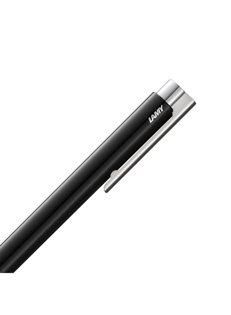 LAMY قلم حبر جاف م+ ذو رأس متوسط حبر أسود برميل أسود - Image 3