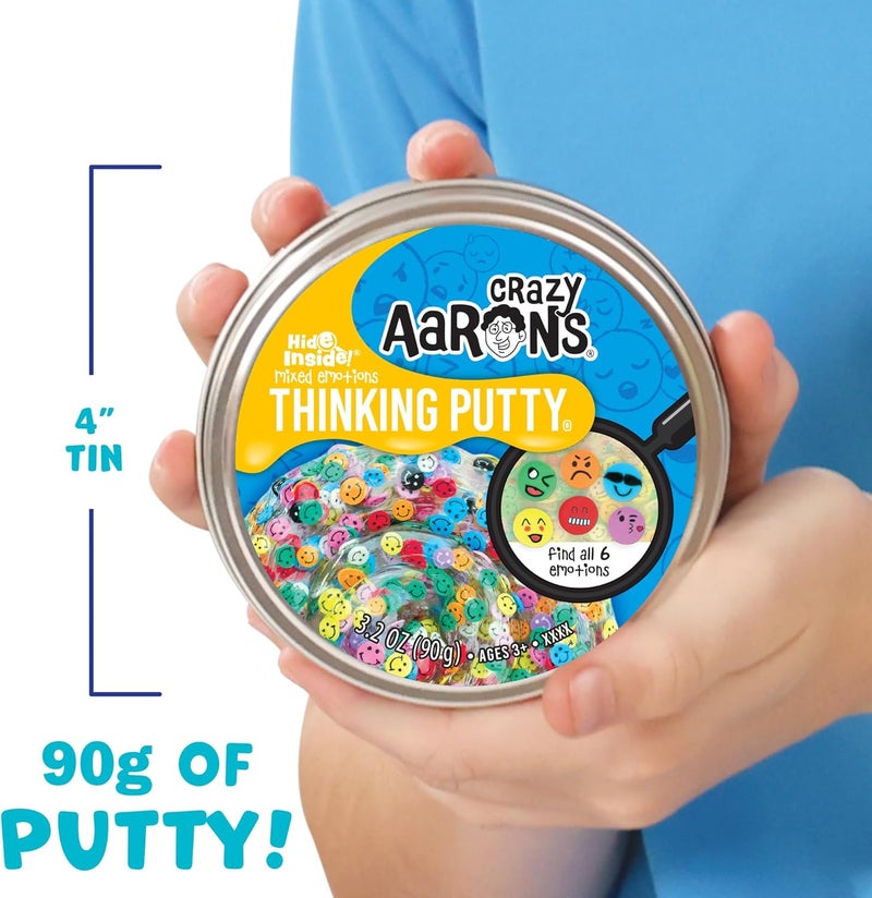 Crazy Aaron's Hide Inside Putty Playset - Mixed Emotions Clear Putty with Hidden Pieces - Non-Toxic, Never Dries Out - Image 4