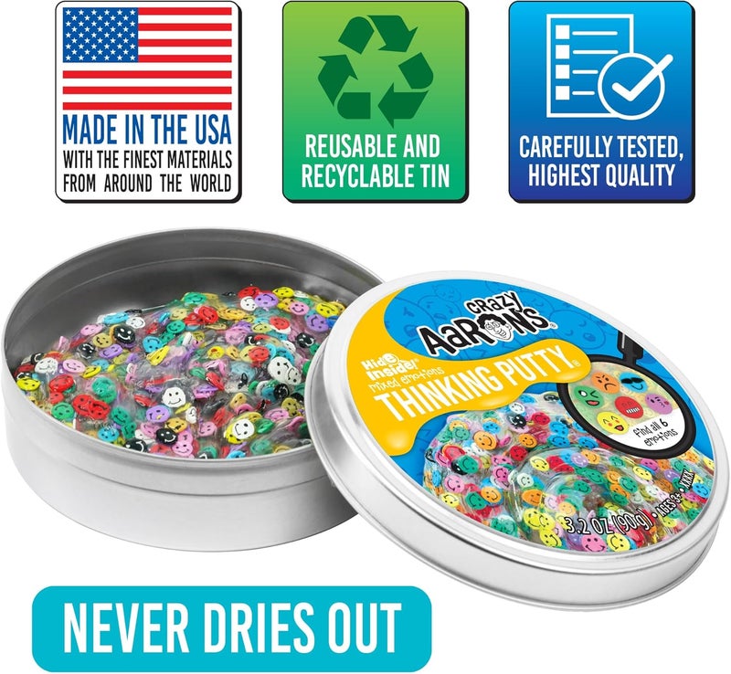 Crazy Aaron's Hide Inside Putty Playset - Mixed Emotions Clear Putty with Hidden Pieces - Non-Toxic, Never Dries Out - Image 5