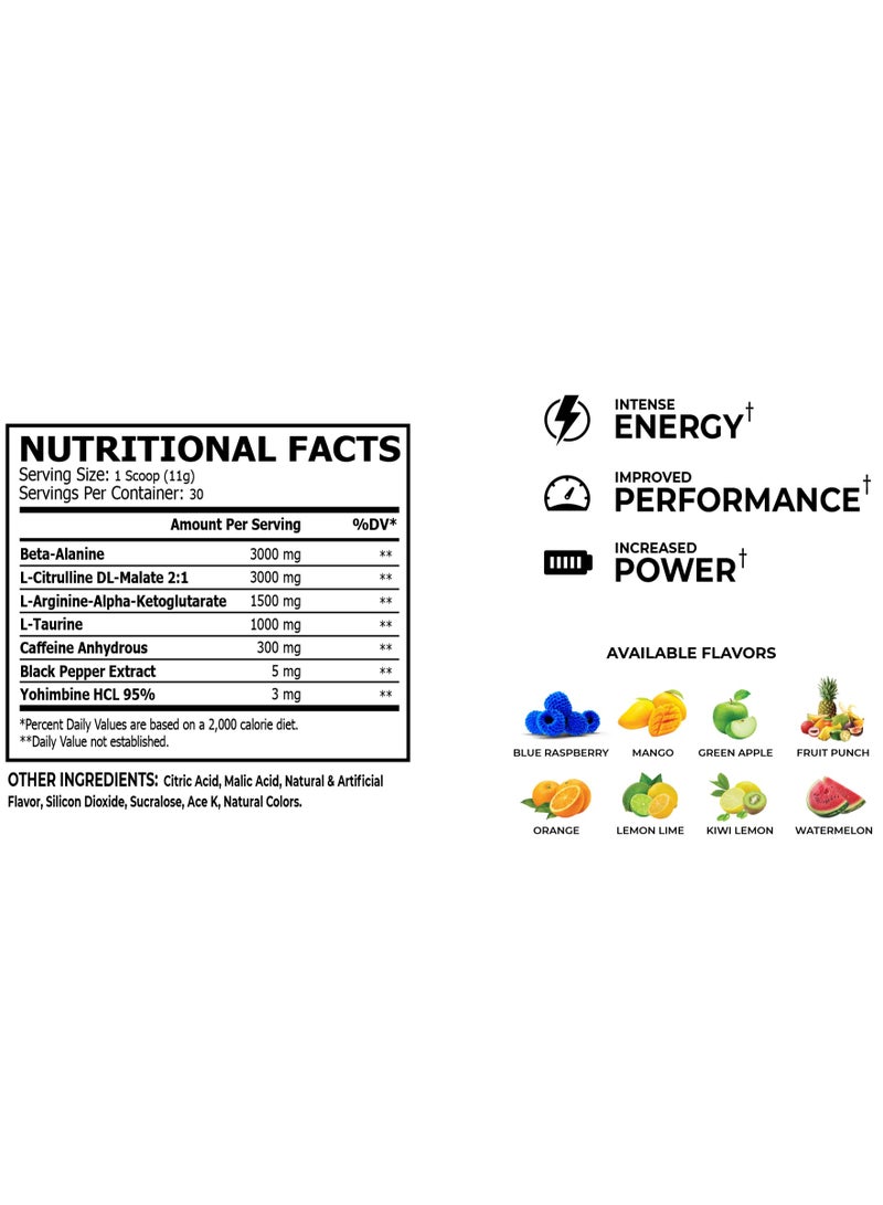 CORE CHAMPS RDX CAF+ Caffeine Strongest Pre-workout 30 / 60 Servings ( Kiwi Lemon) - Image 2