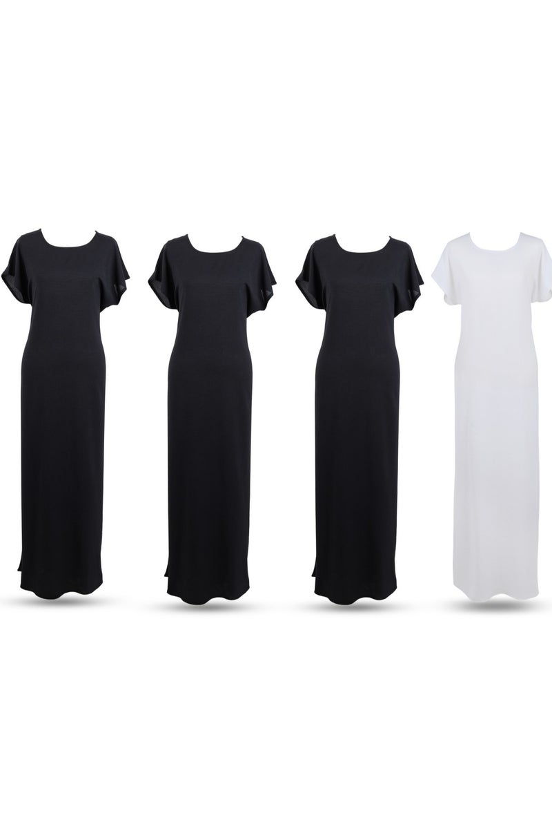 ABAYA INNER premium CEY fabric ladies long dress FOUR PCS PACK light weight MAXI ARABIC UNDER ABAYA JALABIYA comfortable & soft body touch wearable day and night best for all seasons formal & casual - Image 5