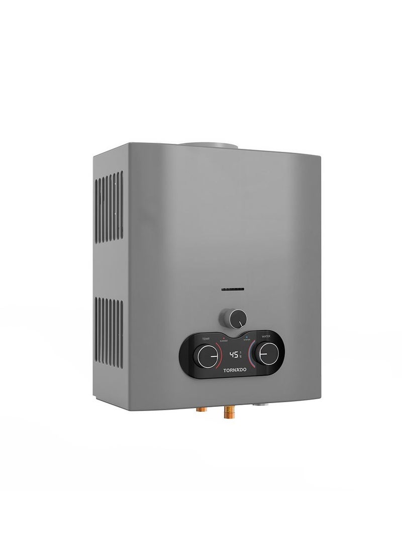 TORNADO Gas Water Heater 6 L Natural Gas Silver GHE-C06CNE-S 