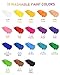 Nicpro 18 Colors Large Washable Paint Set for Kid 845oz Acrylic Bulk Paint Supplies Non Toxic Tempera Paint for Art Craft DIY Poster Finger Paint School Home Teacher Classroom Must Haves - Image 4