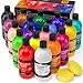 Nicpro 18 Colors Large Washable Paint Set for Kid 845oz Acrylic Bulk Paint Supplies Non Toxic Tempera Paint for Art Craft DIY Poster Finger Paint School Home Teacher Classroom Must Haves - Image 3